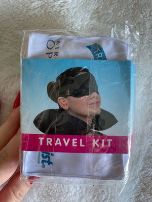 Travel kit new with sleep mask, pillow and earplugs
