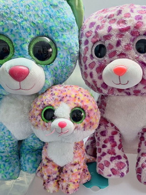 TY plush toys used, pack of 3 with 1 Jumbo