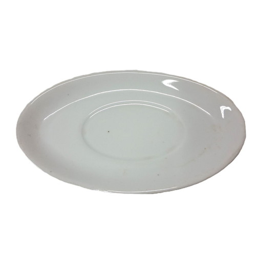 Vintage white oval serving plate from Czech porcelain used