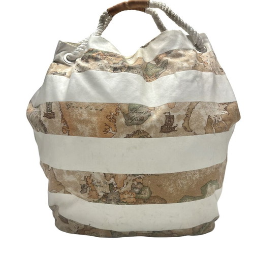 Alviero Martini 1a Classe Primavera shoulder bag used, white and beige
