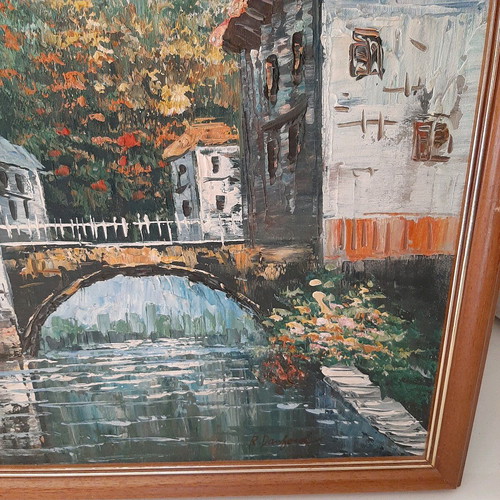 Painting used with artist signature and vintage frame 55×45