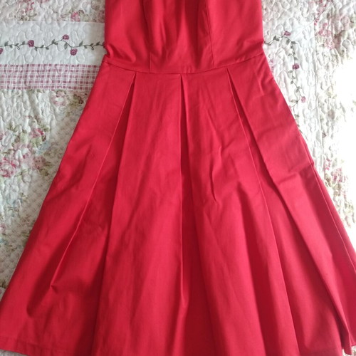 Strapless red cocktail dress new, size S-M by Shine 2gether