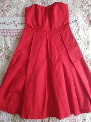 Strapless red cocktail dress new, size S-M by Shine 2gether