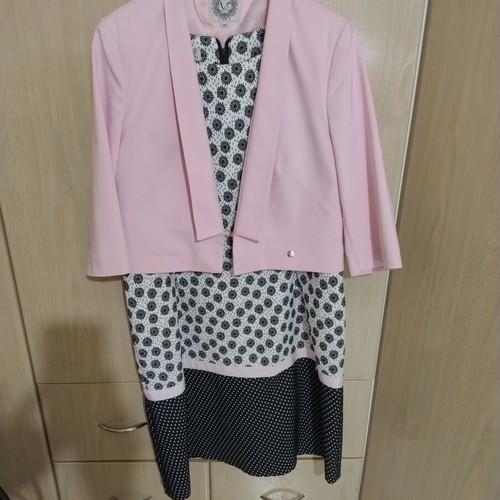 Dress with matching pink short jacket new by VS