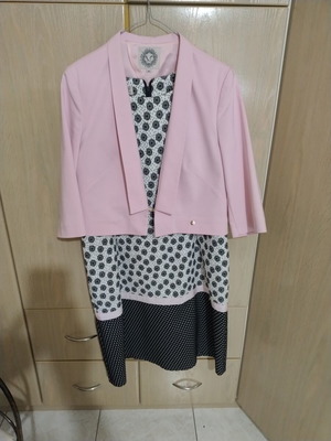 Dress with matching pink short jacket new by VS