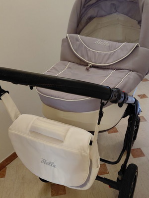 Stella 2-in-1 stroller like new, gray white black