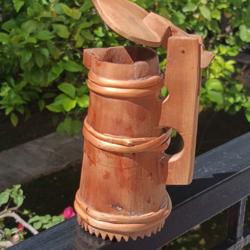 Wooden traditional handmade vessel like new
