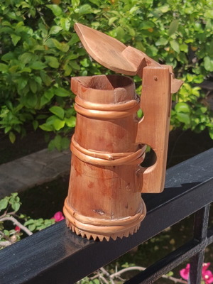 Wooden traditional handmade vessel like new