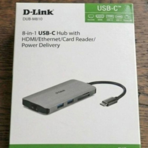 D-Link USB-C Docking Station DUB-M810 new with HDMI 4K PD Ethernet