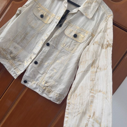 White jacket with gold details new, size M