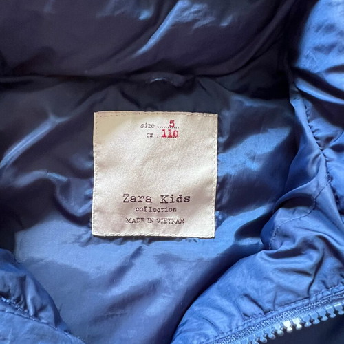 Zara sleeveless jacket for boy 5 years used, blue, size 110 cm