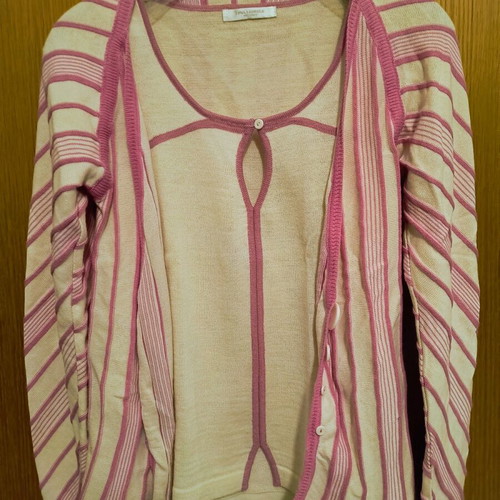 Fullcircle knitted spring blouse and cardigan set like new