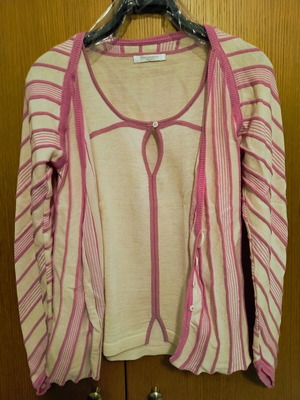 Fullcircle knitted spring blouse and cardigan set like new