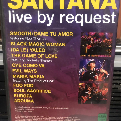 Santana Live By Request DVD used