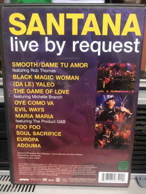 Santana Live By Request DVD used
