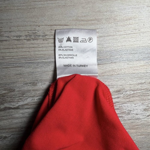 Audi 24 Heures du Mans polo shirt, red and white, cotton blend, size XS S