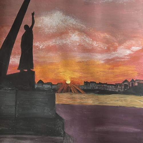 Print with island new, painted by me