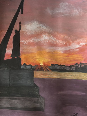 Print with island new, painted by me
