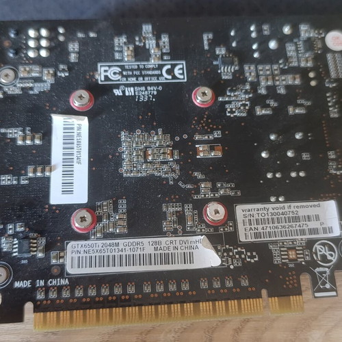 Palit GTX 650Ti 2GB graphics card used, excellent condition