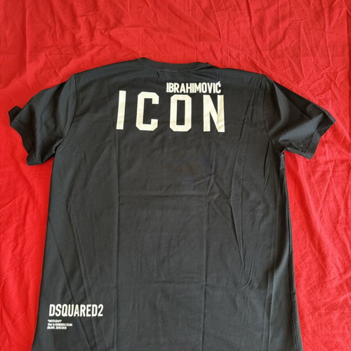 Dsquared2 men's black ICON T-shirt XXL with Zlatan Ibrahimović graphics