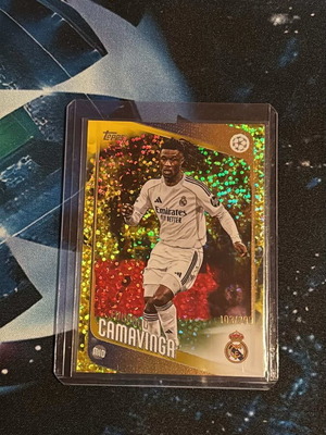 Eduardo Camavinga Gold Sparkle Topps UEFA Club Competitions 2024-25 κάρτα σαν καινούργιο