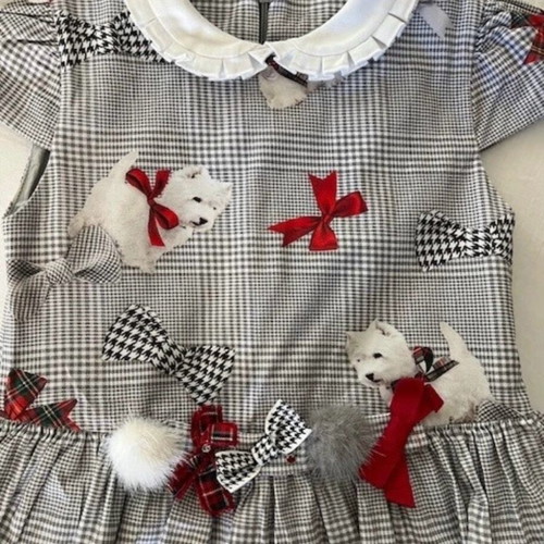 Lapin House winter dress for 6-year-old girl like new, grey