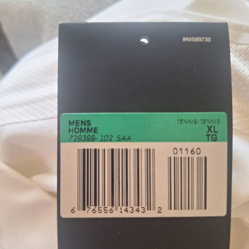 Nike Court Dry Team Tennis Shorts XL new, white with black logo