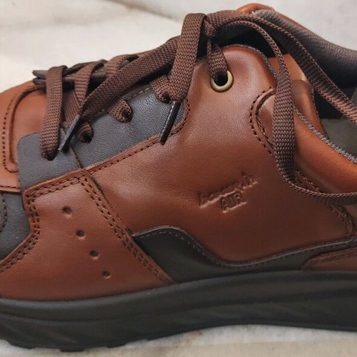 Boxer Sneakers brown leather men's shoes new, size 41