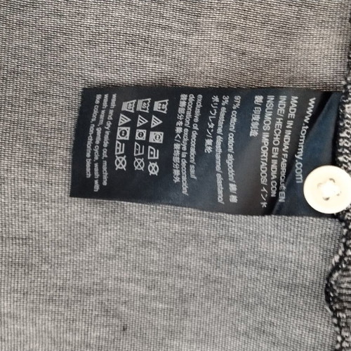 Tommy Hilfiger Polo shirt XL custom fit like new, grey and white