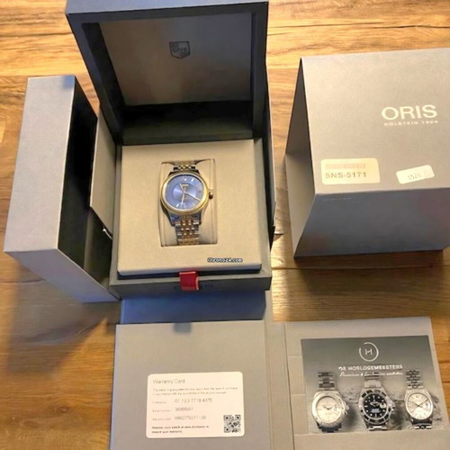 Oris Clasic Date 733-7719 Blue men's watch like new, automatic, sapphire crystal