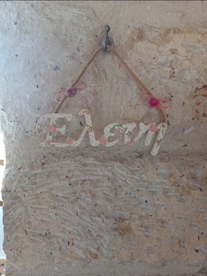 Handmade wall decoration with name, new