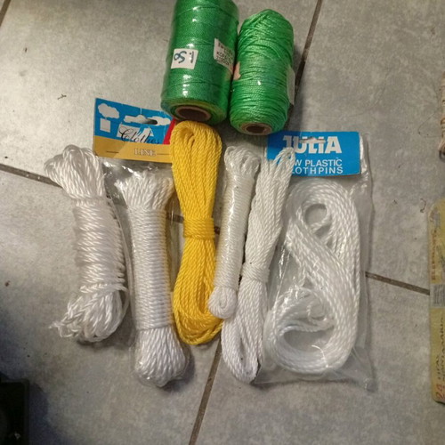 Plastic clothesline ropes used