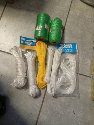 Plastic clothesline ropes used