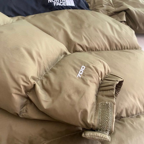 The North Face puffer jacket black and green, medium