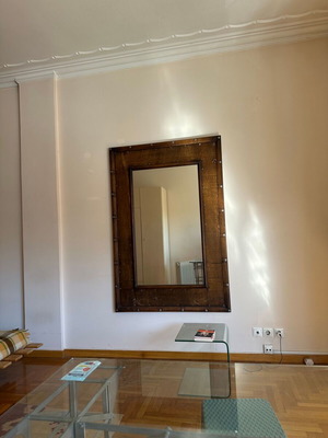 Full-length mirror used, wooden frame, 1.10 x 1.60 m