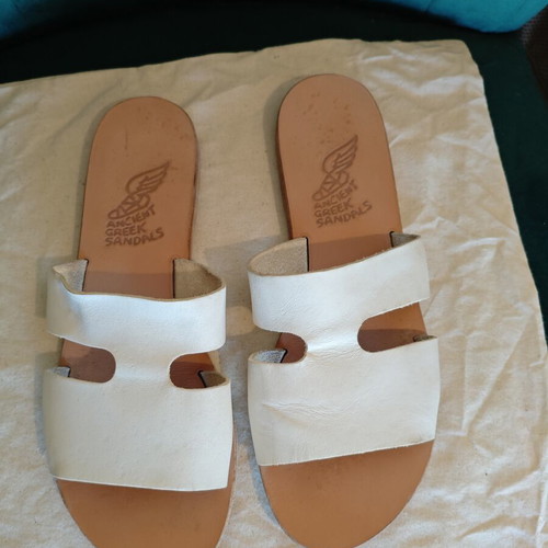 Ancient Greek Sandals white, like new, size 41