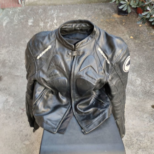 Bering leather used jacket and pants with protection medium size