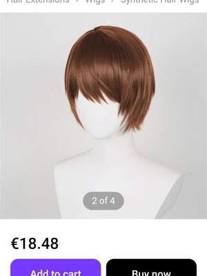 Anime wig Death Note cosplay καινούργιο