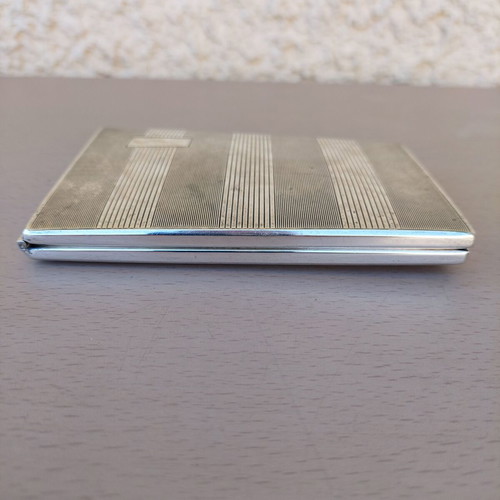 Alpacca Hoka silver cigarette case used, 60's vintage