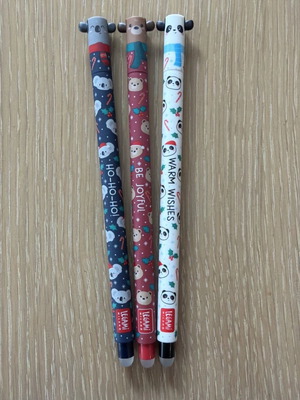 Legami Christmas Limited Set 2022 erasable pens used