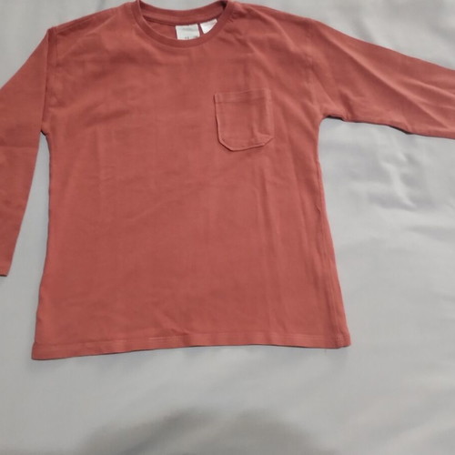 Zara long-sleeve thin t-shirt coral size 4-5 years like new
