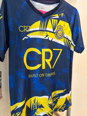 Αθλητική Μπλούζα CR7 Al Nassr Ronaldo #7 σαν καινούργιο, μπλε κίτρινο