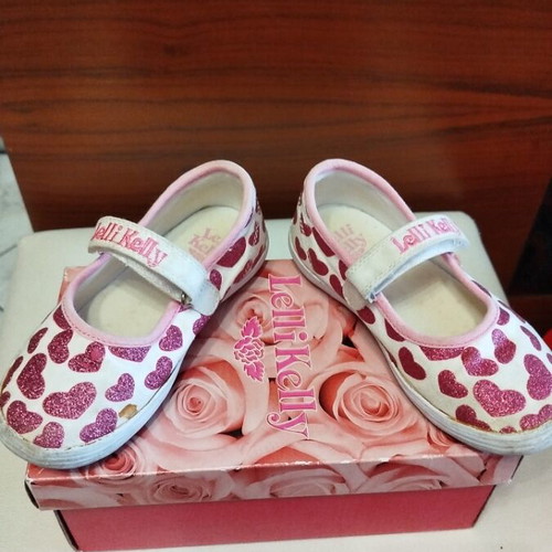 Lelli Kelly children's ballerinas No 27 like new, white pink