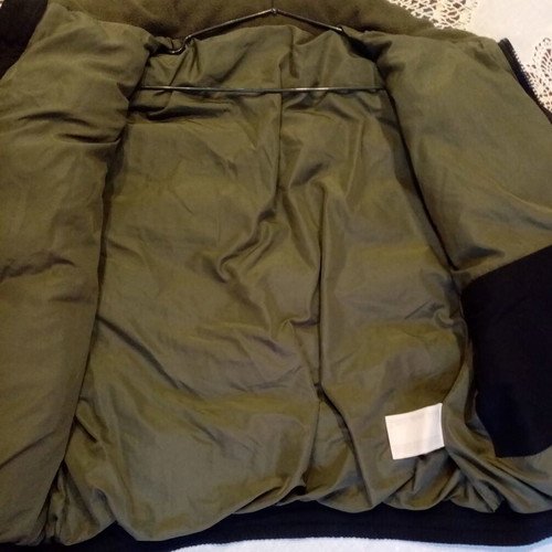 Wrangler men's black down jacket used, khaki interior, size M