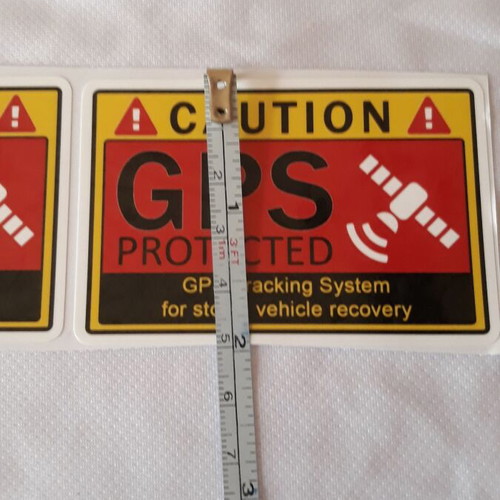 Vehicle protection GPS stickers set of 2 new, indelible and waterproof