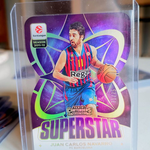 Juan Carlos Navarro Superstar Die-Cut 71/75 Panini Contenders EuroLeague card like new