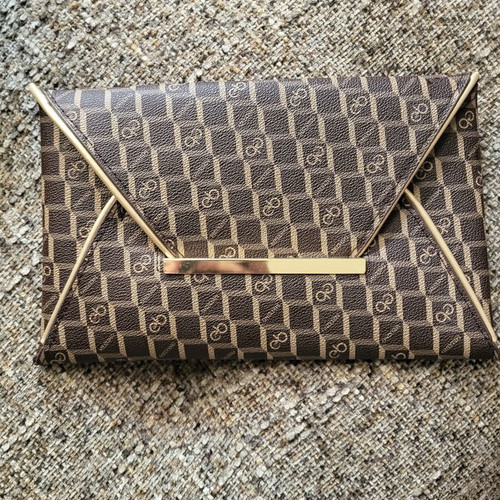Patterned clutch bag