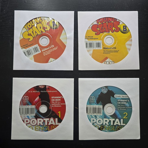 Young Stars & Portal to English CD-ROM like new, 4 pieces