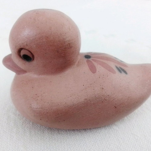 Ceramic duck miniature used, hand-painted