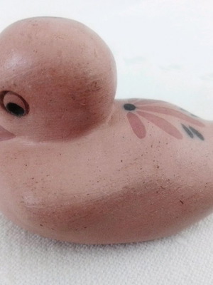 Ceramic duck miniature used, hand-painted